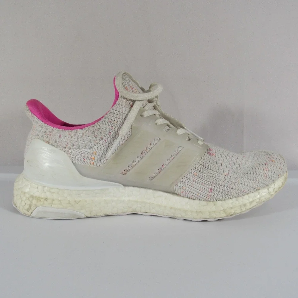 ADIDAS UltraBoost 4.0 DNA /Cloud White & Pink Running Shoes Women's Size‎ 9.5